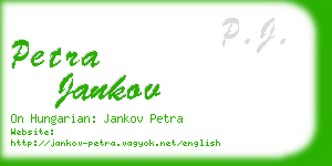 petra jankov business card